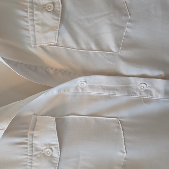 CISONO WOVENS BRAND WOMEN'S FRONT BUTTON IVORY BLOUSE SIZE LARGE - Picture 6 of 14